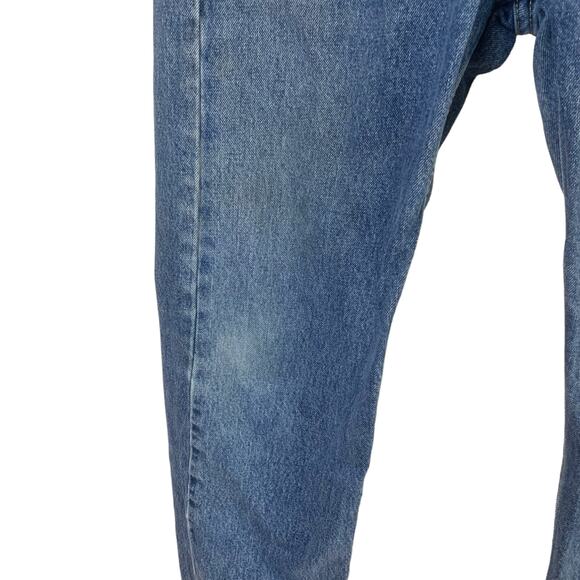 Levi's 505 Size W33 L30 Men's Straight Leg Jeans Blue Denim Mid Rise Pockets - Picture 4 of 7